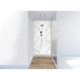 Panneau mural douche VIPANEL - Pierre marbré blanc Calacatta - Finition brillant