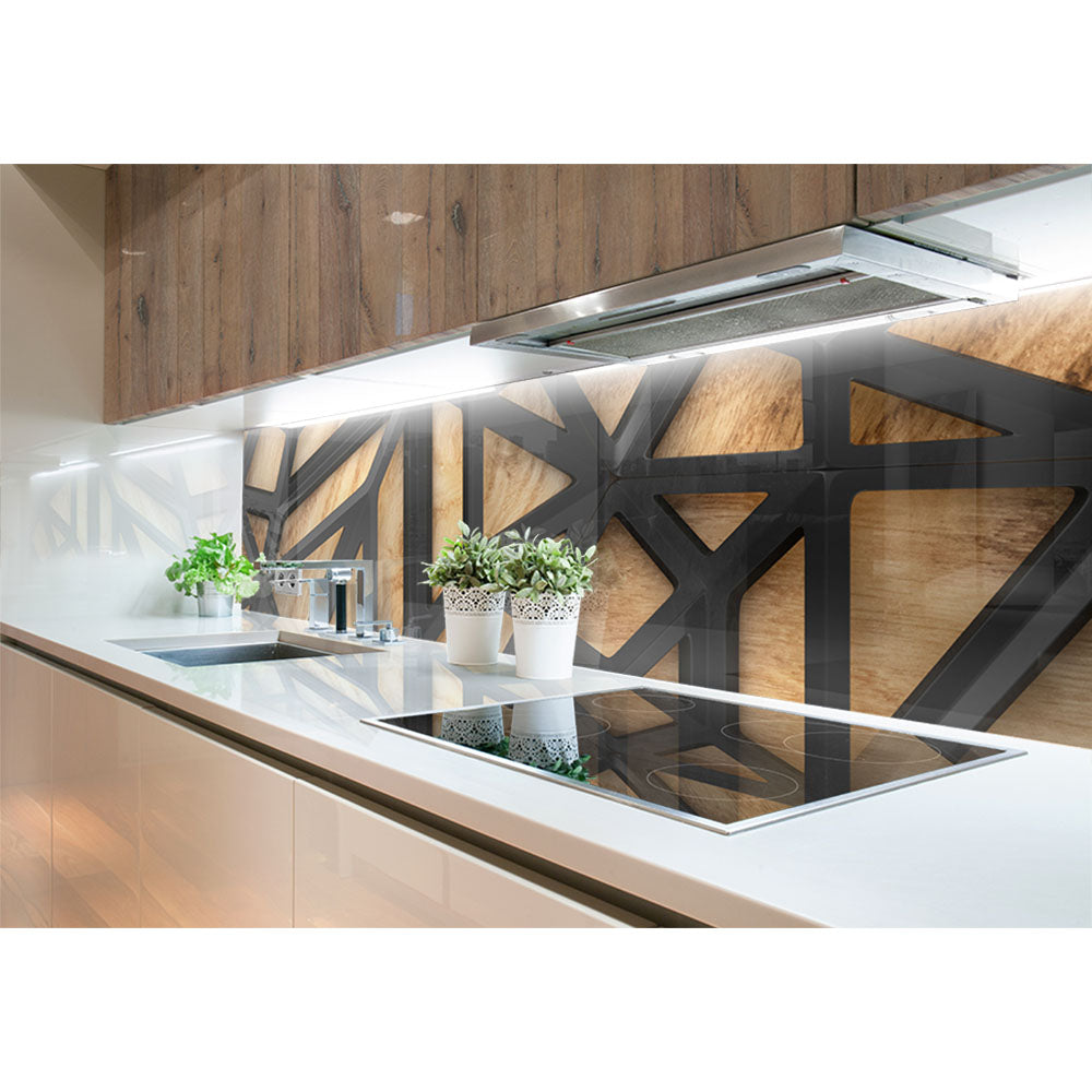 Panneau mural douche VIPANEL - Bois treillis - Finition - Finition mat