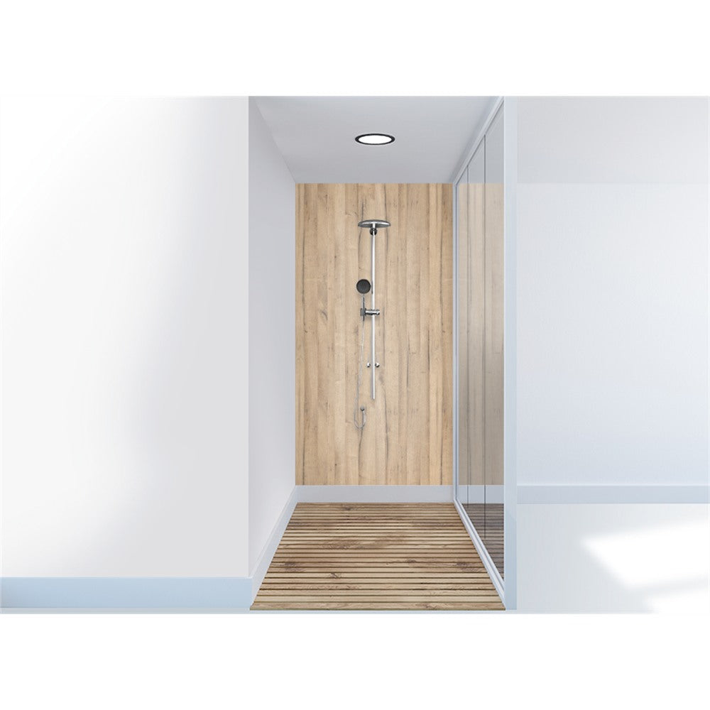 Panneau mural douche VIPANEL - Bois Chêne clair - Finition - Finition mat