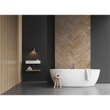 Panneau mural douche VIPANEL - Bois chevron Chêne - Finition - Finition mat