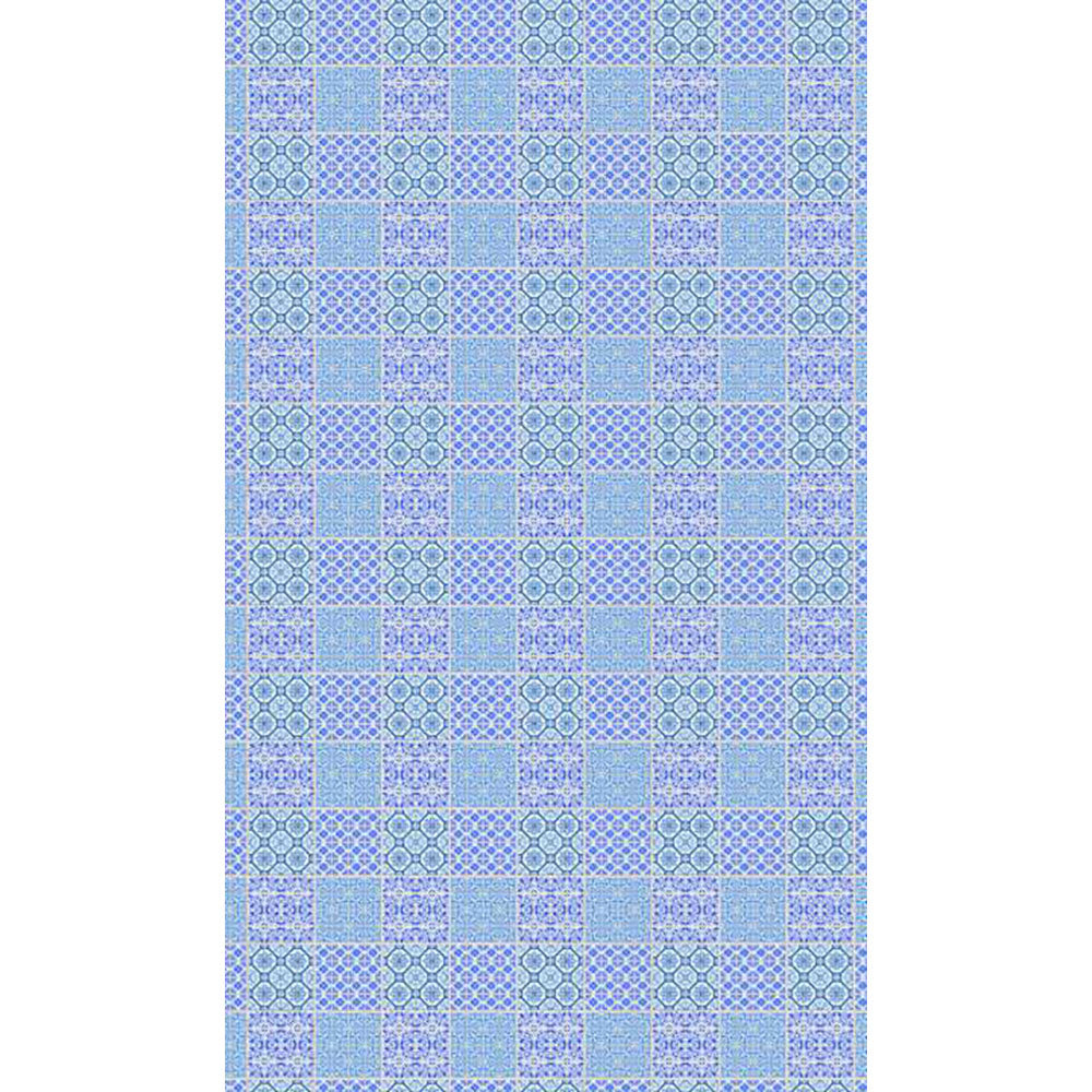 Panneau mural douche VIPANEL - Carrelage carreaux bleu et blanc - Finition - Finition brillant