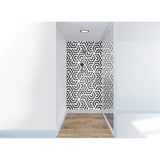 Panneau mural douche VIPANEL - Motif imprimé noir et blanc - Finition velvet