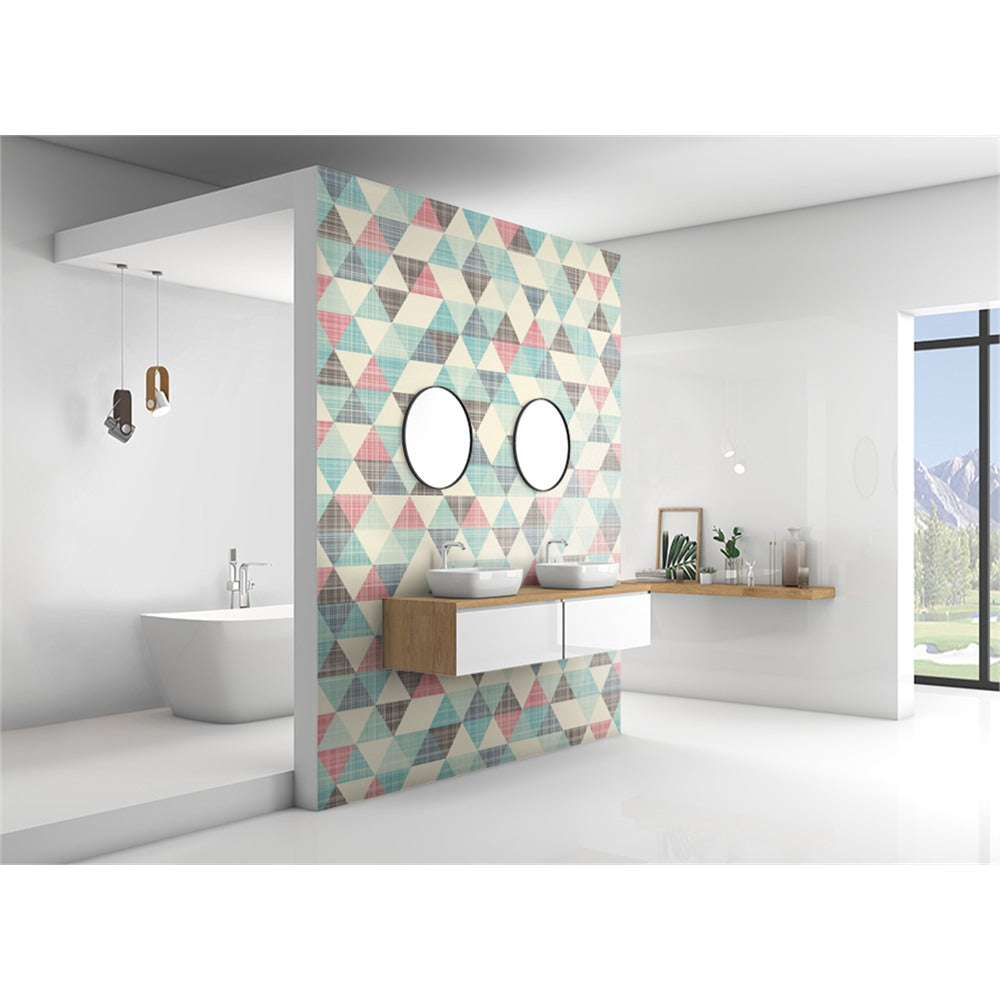 Panneau mural douche VIPANEL - Motif géométrique vintage - Finition velvet