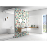 Panneau mural douche VIPANEL - Motif géométrique vintage - Finition velvet