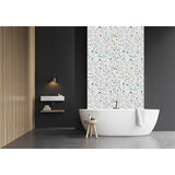 Panneau mural douche VIPANEL - Pierre terrazzo bleu - Finition - Finition mat