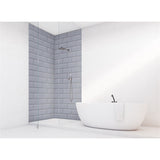 Panneau mural douche VIPANEL - Carrelage Berlin gris - Finition - Finition brillant