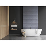 Panneau mural douche VIPANEL - Carrelage Berlin gris - Finition - Finition brillant