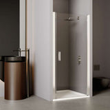 Paroi de douche pivotante EQUI 2MS - Profilé Argent poli - Verre clair traité déperlant ETC