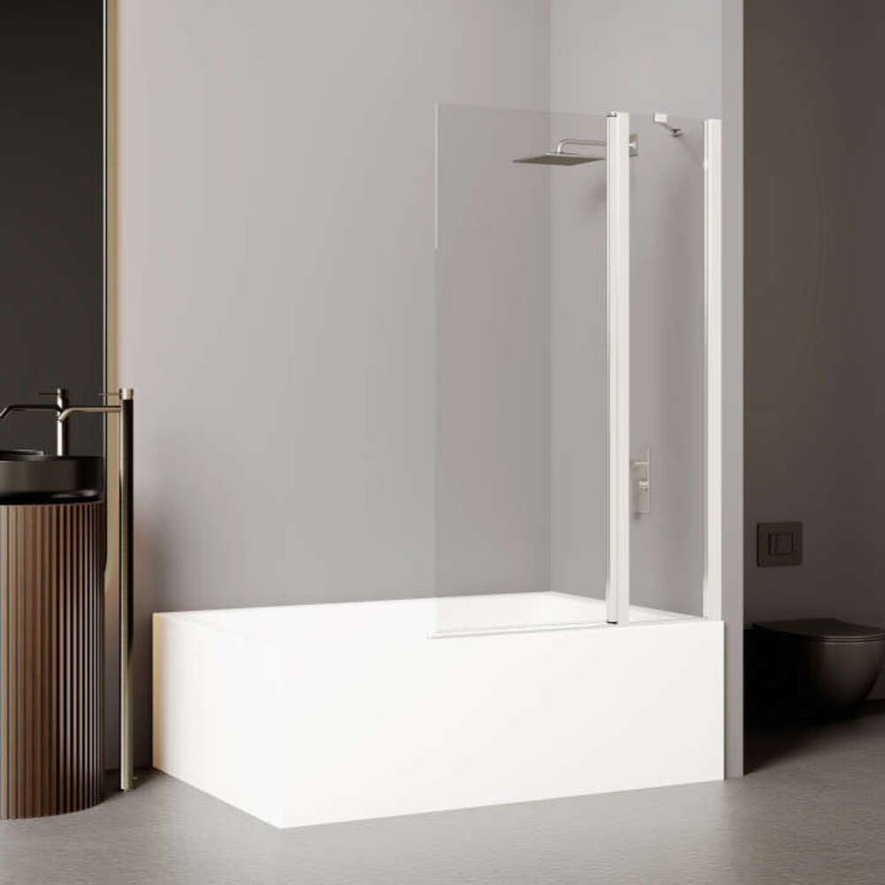 Paroi de baignoire avec fixe EQUI 2MS - H1500 mm x L1100 mm - Verre clair traité déperlant ETC
