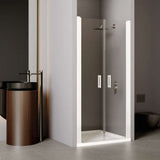 Paroi de douche à deux battants EQUI 2MS - Profilé Blanc - Verre clair traité déperlant ETC