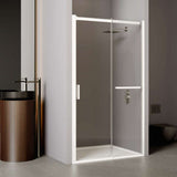 Paroi de douche coulissante deux élements EQUI 2MS - Profilé Blanc - Verre clair  déperlant ETC