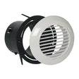 Bouche d’aération Aldes, grille blanche, système de ventilation, design rond.