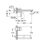GROHE Pack mitigeur lavabo encastré + corps encastré pour mitigeur