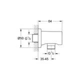 GROHE Pack douche encastré avec mitigeur monocommande + douchette + barre de douche + flexible + coude