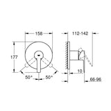 GROHE Pack douche encastré avec mitigeur monocommande + douchette + barre de douche + flexible + coude