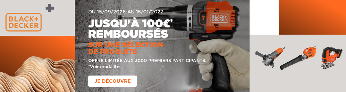 Offre de ramboursement Black&Decker Brico