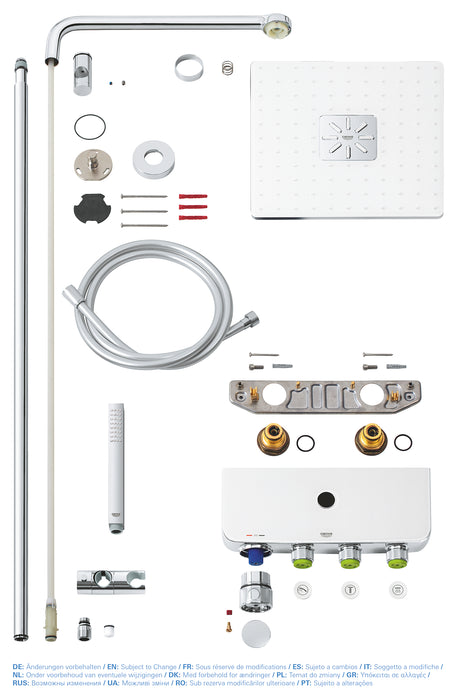 GROHE Euphoria SmartControl System 310 Cube Duo Colonne de douche avec mitigeur thermostatique