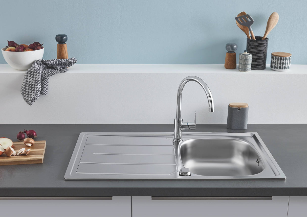 GROHE Bau Pack évier inox 1 bac + mitigeur cuisine