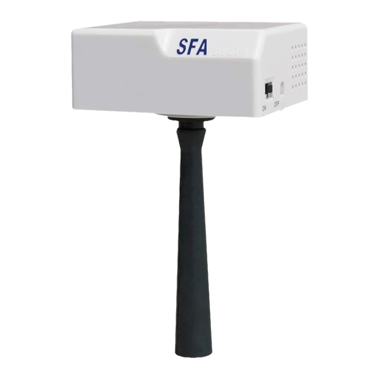 Alarme sonore SFA Sanialarm pour sanibroyeur, visible avec son boîtier et haut-parleur, conçue pour alertes de sécurité.