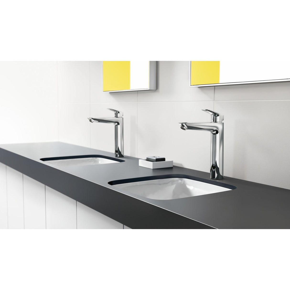 Mitigeur de lavabo Grohe, robinet salle de bain chromé, finition argentée moderne