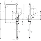 HANSGROHE Mitigeur de cuisine 280 1 jet Focus M41 31817000