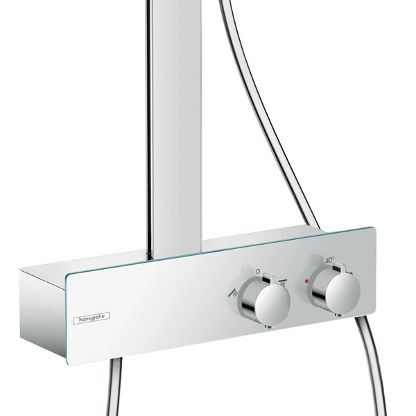 Colonne de douche Showerpipe 300 avec mitigeur thermostatique ShowerTablet 350 chromé Raindance E Hansgrohe 27361000