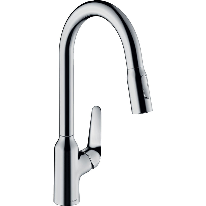 Mitigeur de cuisine 220 Focus M42 avec douchette extractible 2 jets chromé Hansgrohe 71800000