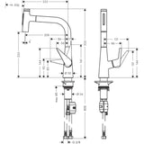 HANSGROHE Mitigeur de cuisine 2 jets Talis Select M51 avec douchette extractible 72824000