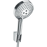 HANSGROHE Ensemble support mural et douchette 120 3 jets PowderRain Raindance Select S avec flexible de douche 160 cm 27668000