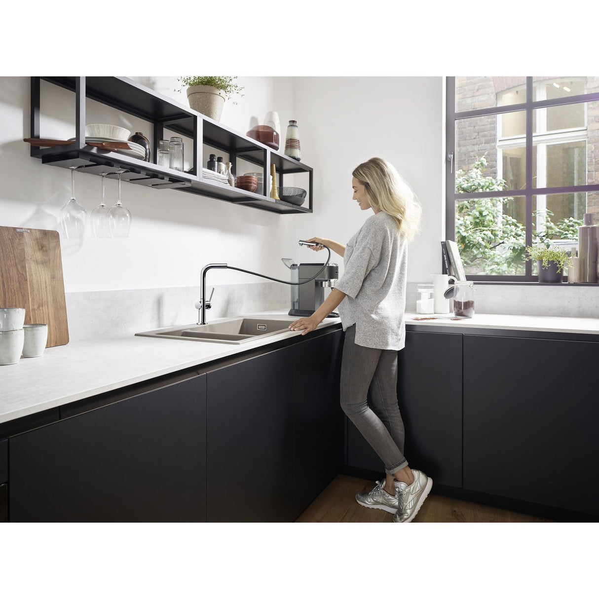 HANSGROHE Mitigeur de cuisine 270 1 jet Talis M54 avec douchette extractible 72808000