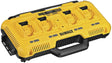 Chargeur de batterie Dewalt, type chargeur multiple, couleur jaune et noir