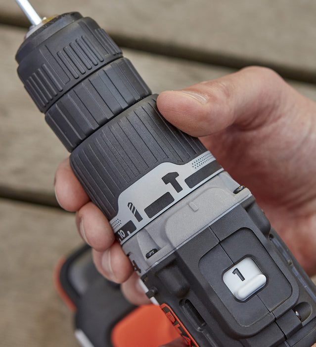 Perceuse à percussion sans fil - 12 V - 1,5 Ah - 1 batterie - Chargeur inclus  BLACK+DECKER BDCHD12S1-QW