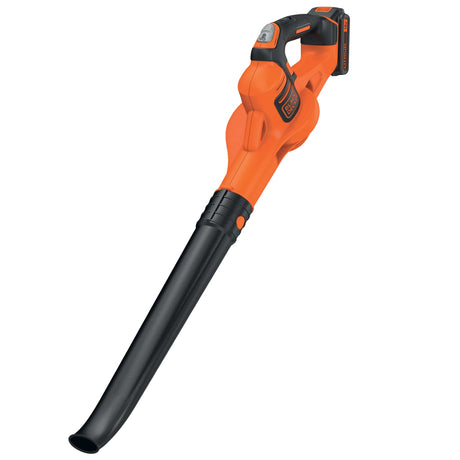 Souffleur de feuilles Black+Decker, outil de jardin orange et noir