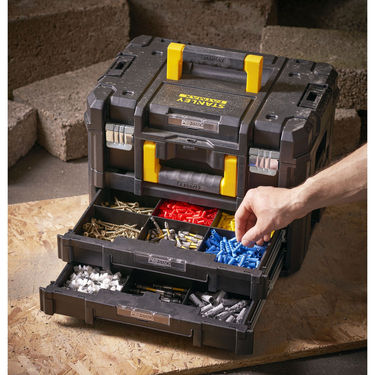 STANLEY FATMAX Ensemble mallette et mallette 2 tiroirs PRO-STACK FMST1-71981