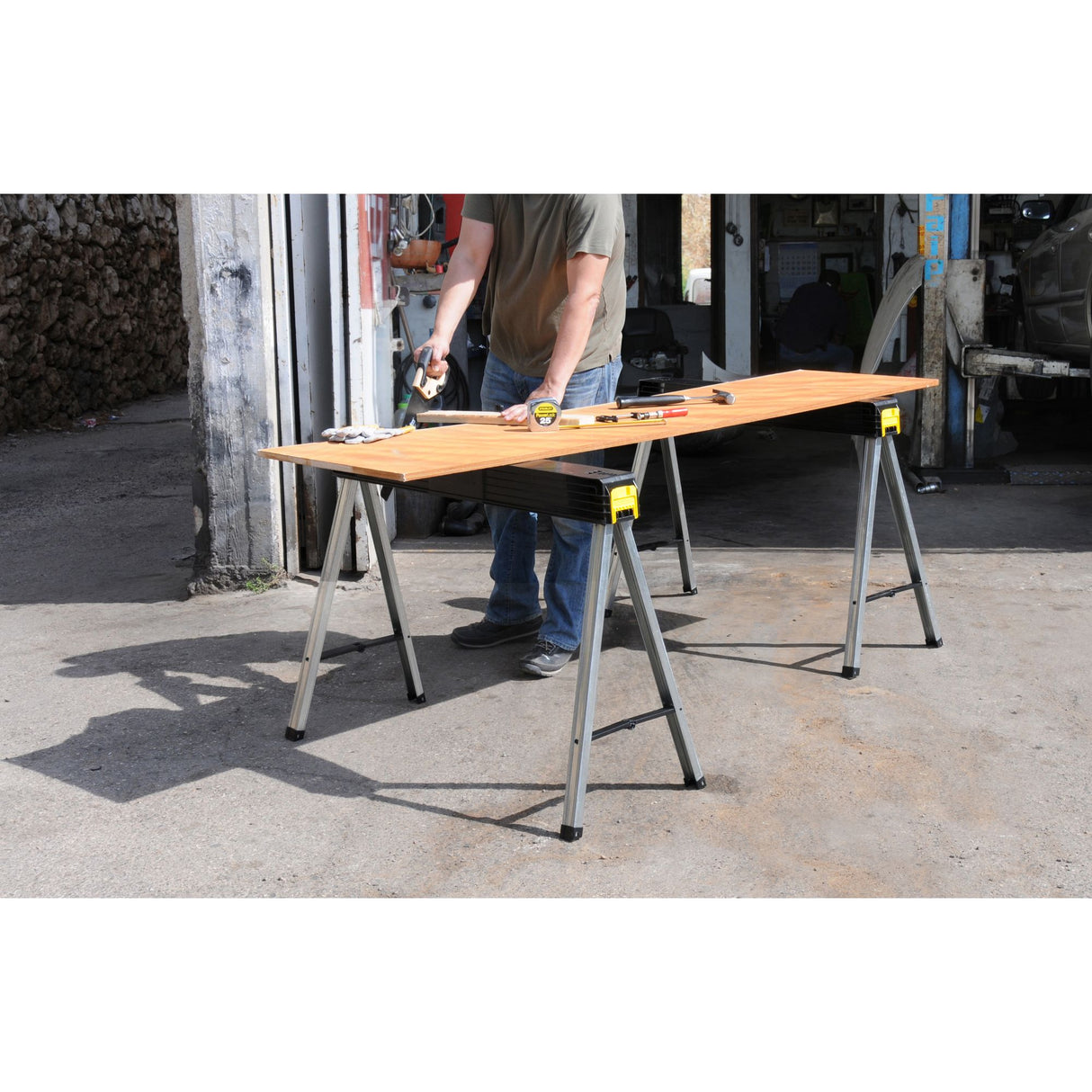 STANLEY Lot de 2 tréteaux pliables hautes performances 1-97-475