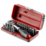 FACOM Coffret porte embout à cliquet manche rotatif et 22 embouts de vissage R.PE360J22PB