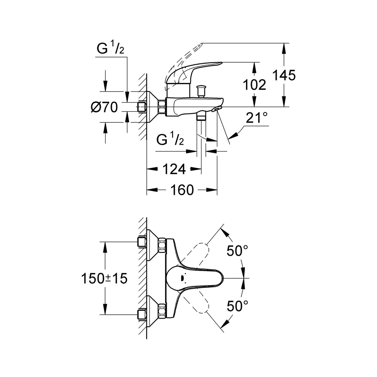 GROHE Mitigeur de bain-douche Swift 23270000