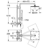 GROHE Colonne de douche 1 jet avec mitigeur thermostatique Vitalio Joy System 230 26365000