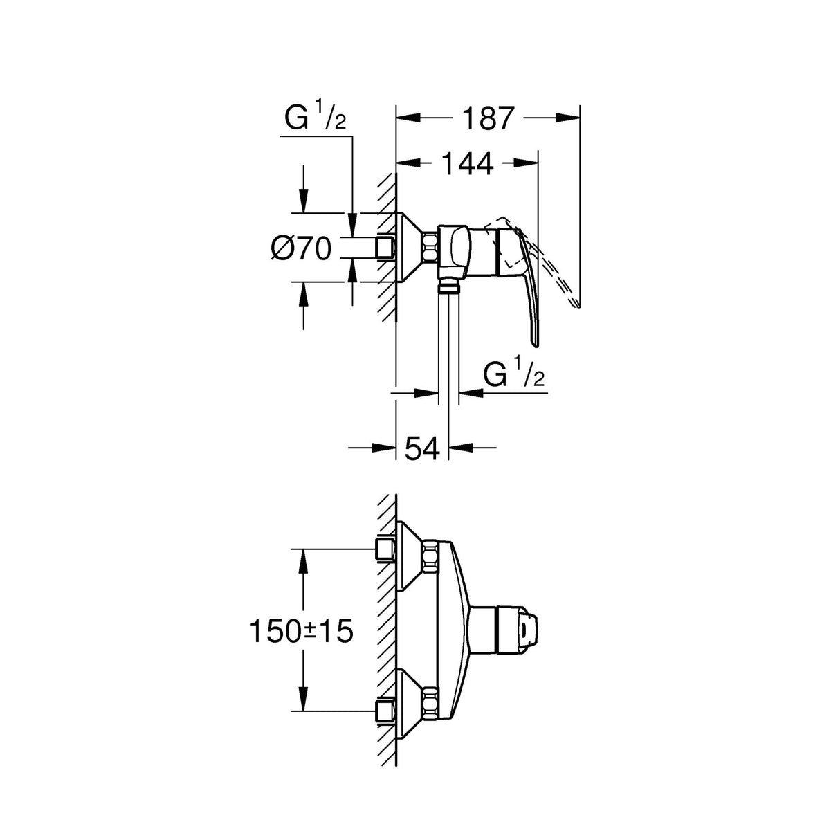 GROHE Mitigeur de douche Start 23205001