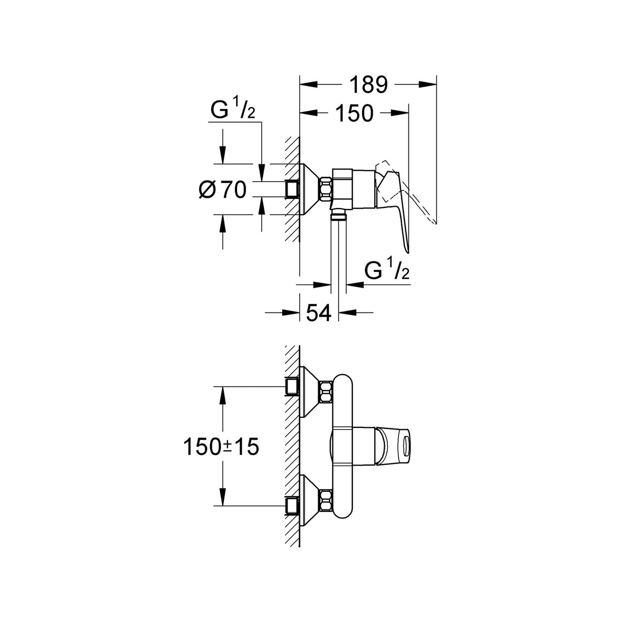 GROHE Mitigeur de douche Start Loop 23354000