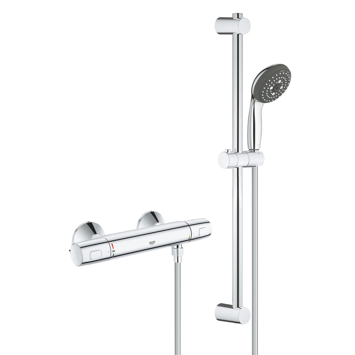 GROHE Set de douche 3 jets avec mitigeur thermostatique Precision Trend 34237002