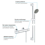 GROHE Set de douche 3 jets avec mitigeur thermostatique Precision Trend 34237002