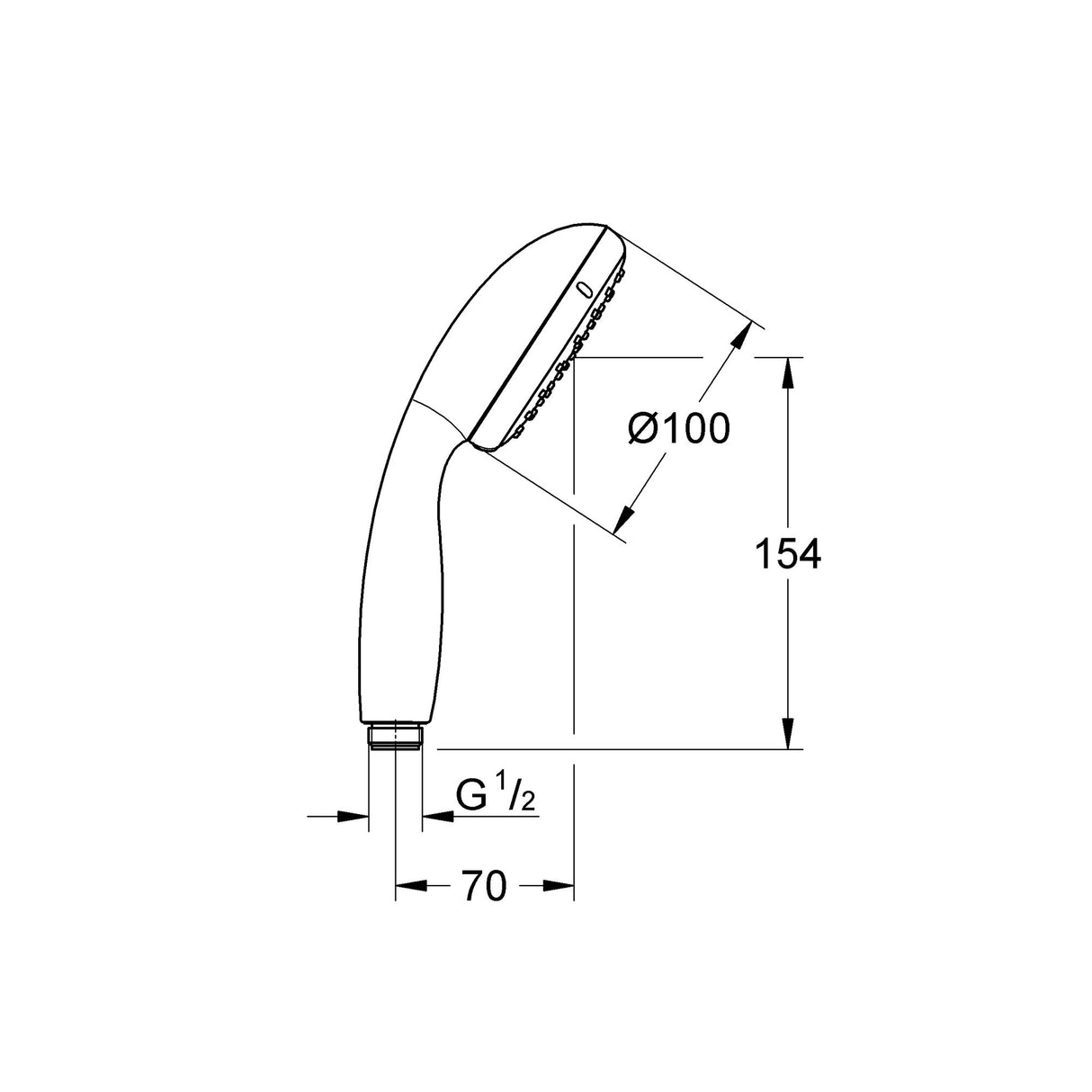 GROHE Douchette 1 jet Vitalio Go 100 26195000