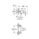GROHE Mitigeur de douche Start Curve 23767000