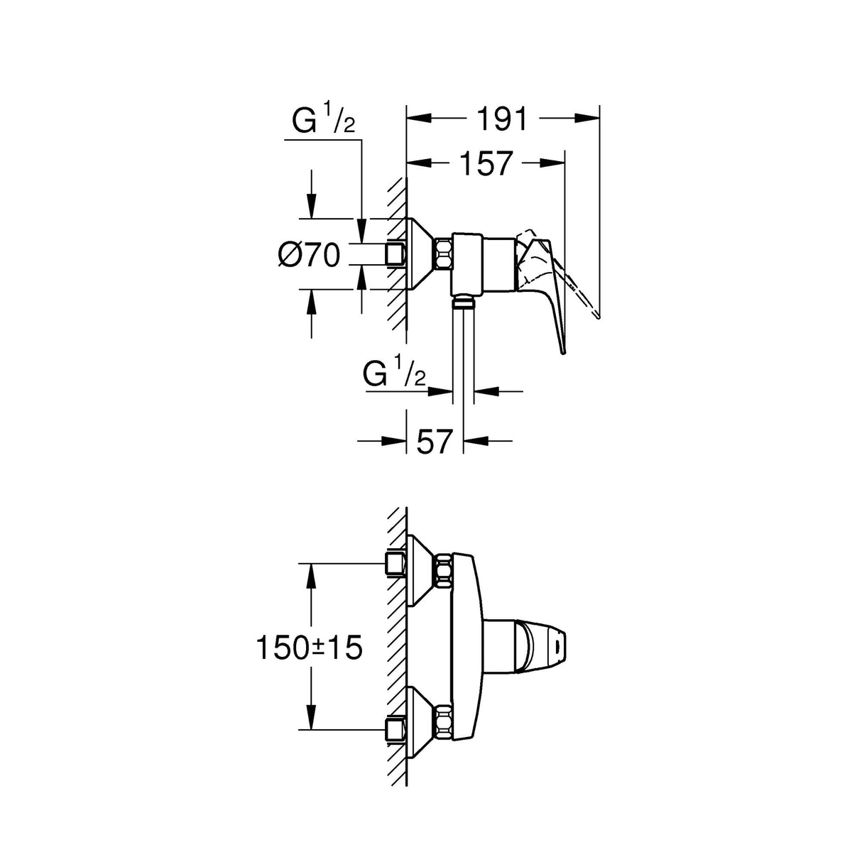 GROHE Mitigeur de douche Start Flow 23771000