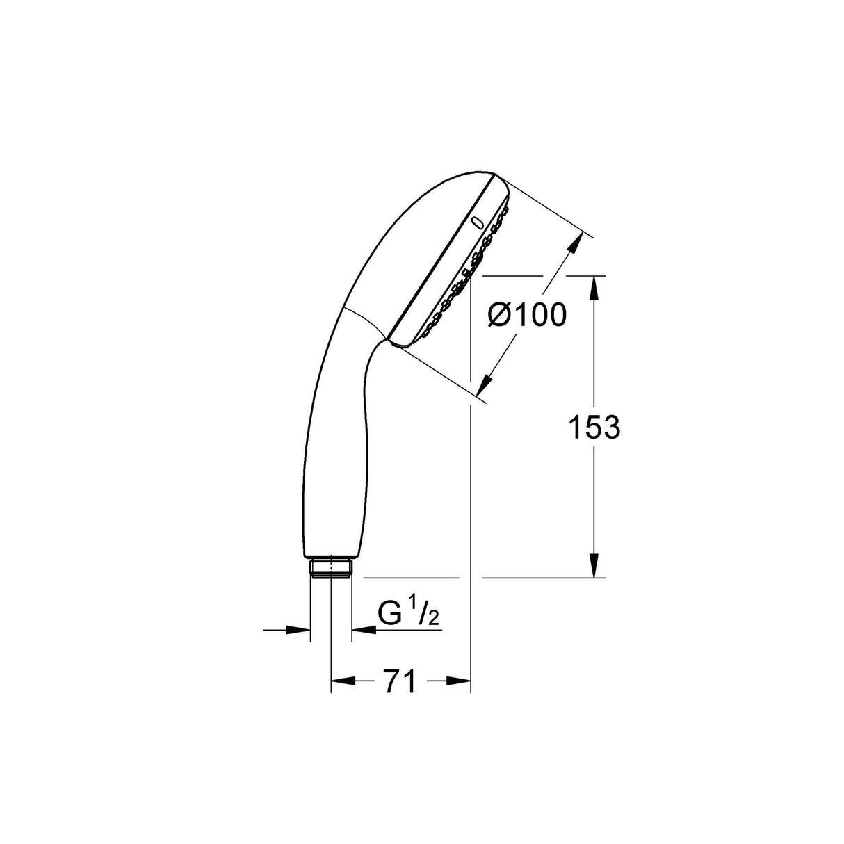 GROHE Douchette 3 jets Vitalio Start 100 26031000