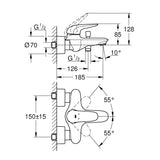 GROHE Mitigeur de bain-douche Wave 32286001