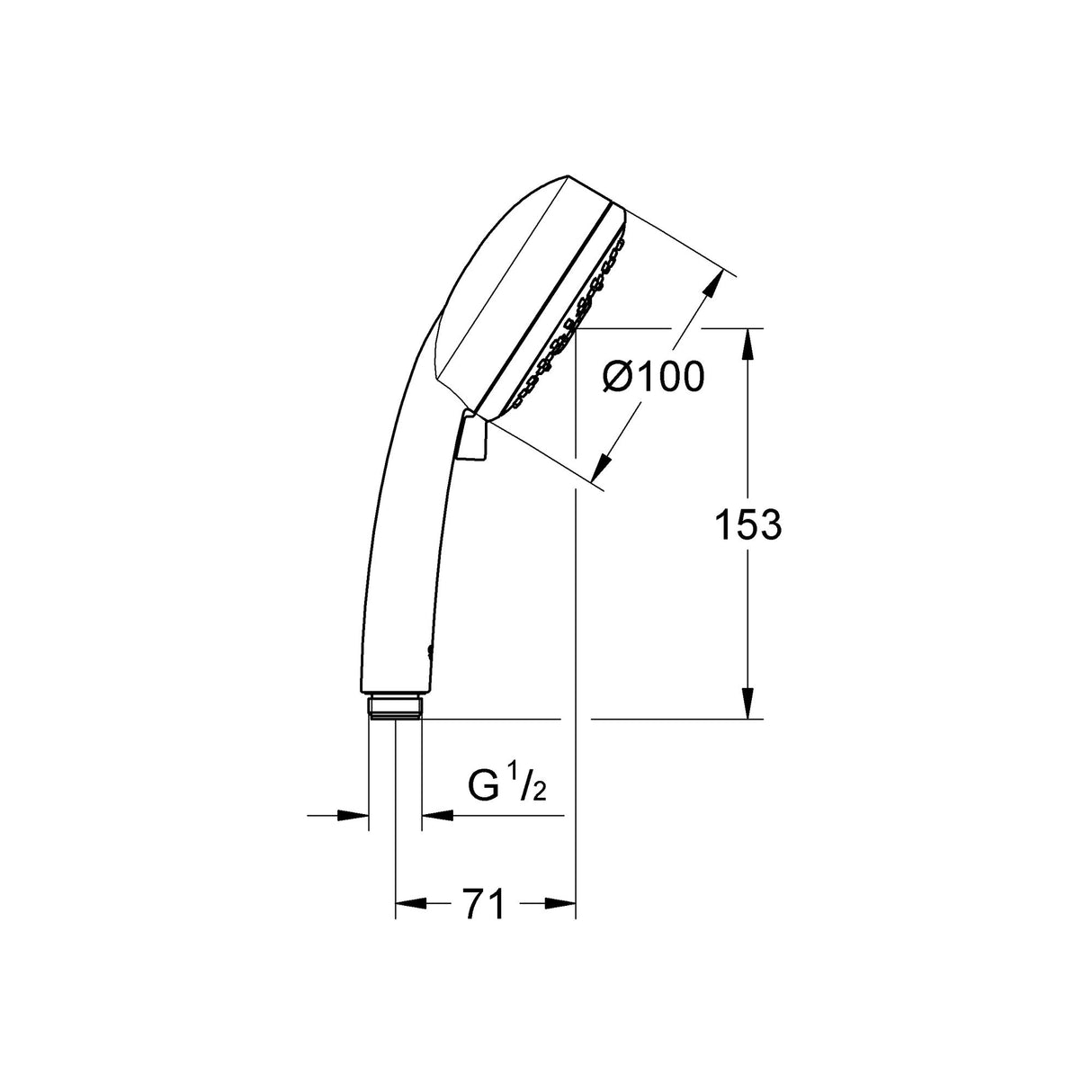 GROHE Douchette 4 jets Vitalio Comfort 100 26094000