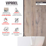 VIPANEL Panneau mural en alu-composite aspect bois coloris Chêne finition mat perlée