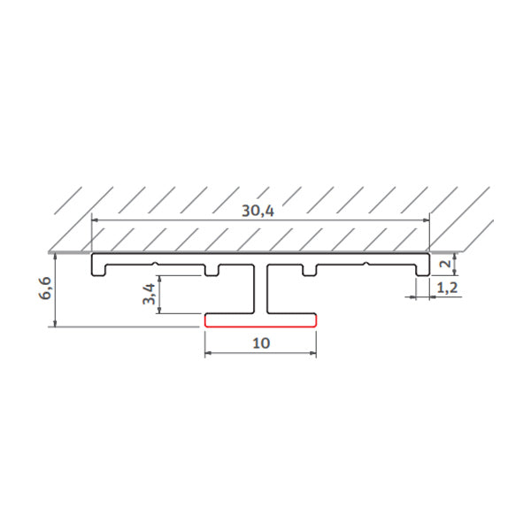 Profilé de liaison 255 cm pour panneau VIPANEL 3 mm